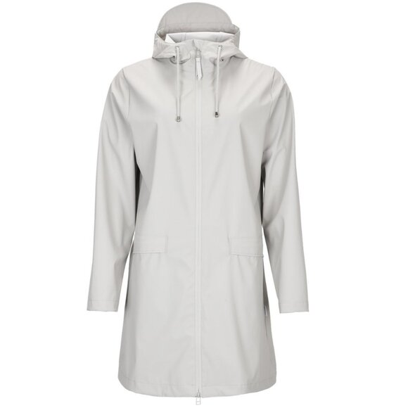 New Rains Waterproof W Coat Rain Jacket Hooded Long Light Hiking Casual Zip Up - Picture 6 of 15